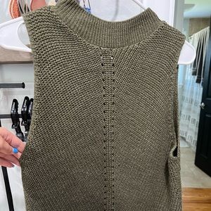 Sweater tank top, from Francesca’s, army green, size small